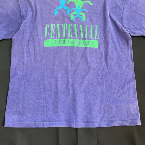 Vintage Centennial Triathlon T-Shirt Purple Large | 90s Sports Graphic Tee - Picture 5 of 11